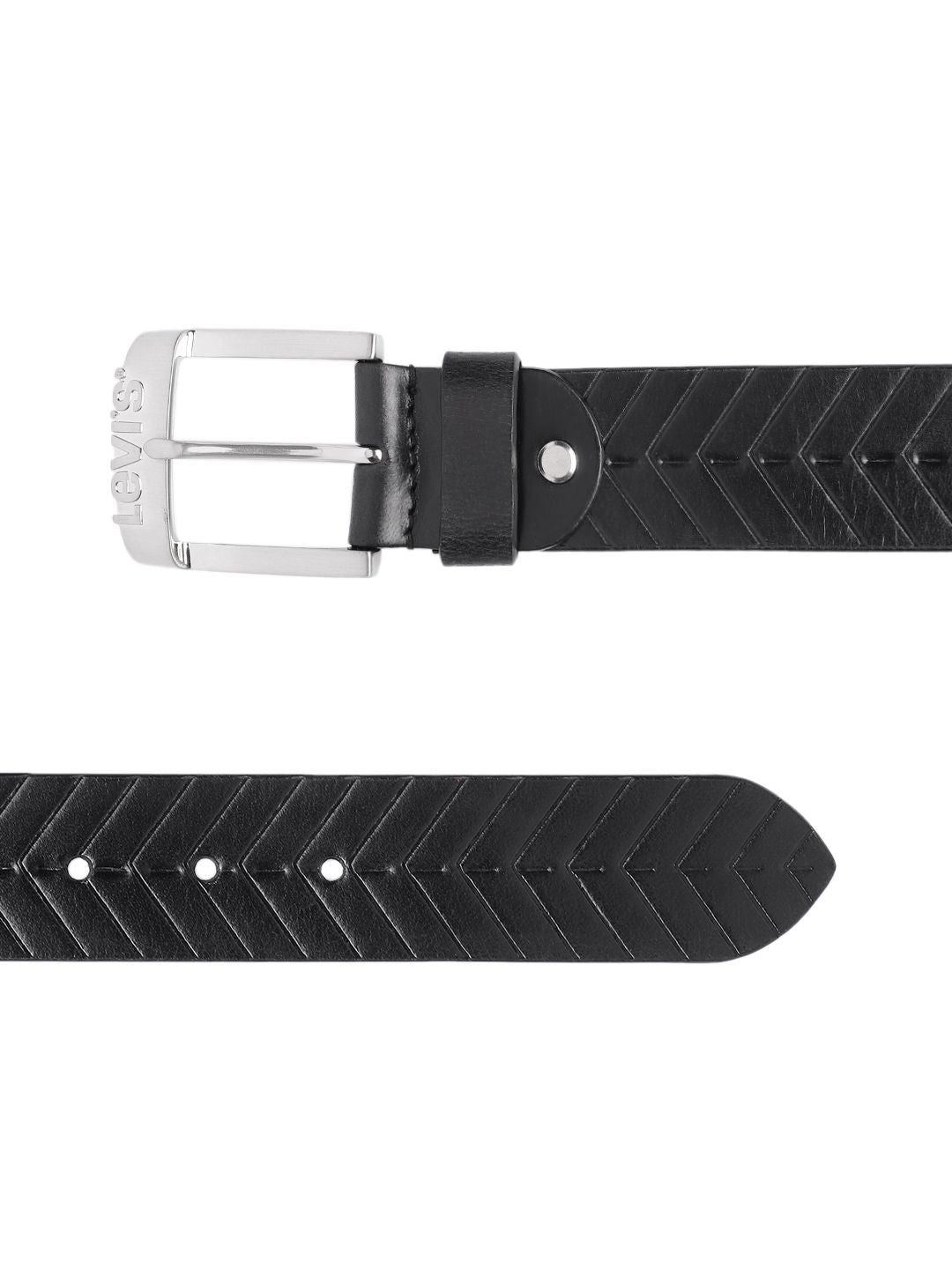 Men's Black Textured Belt - 0b679d8d-6d89-4894-b488-cd36d0458da11742192298534-Men-Textured-Leather-Belt-1951742192298412-3 View