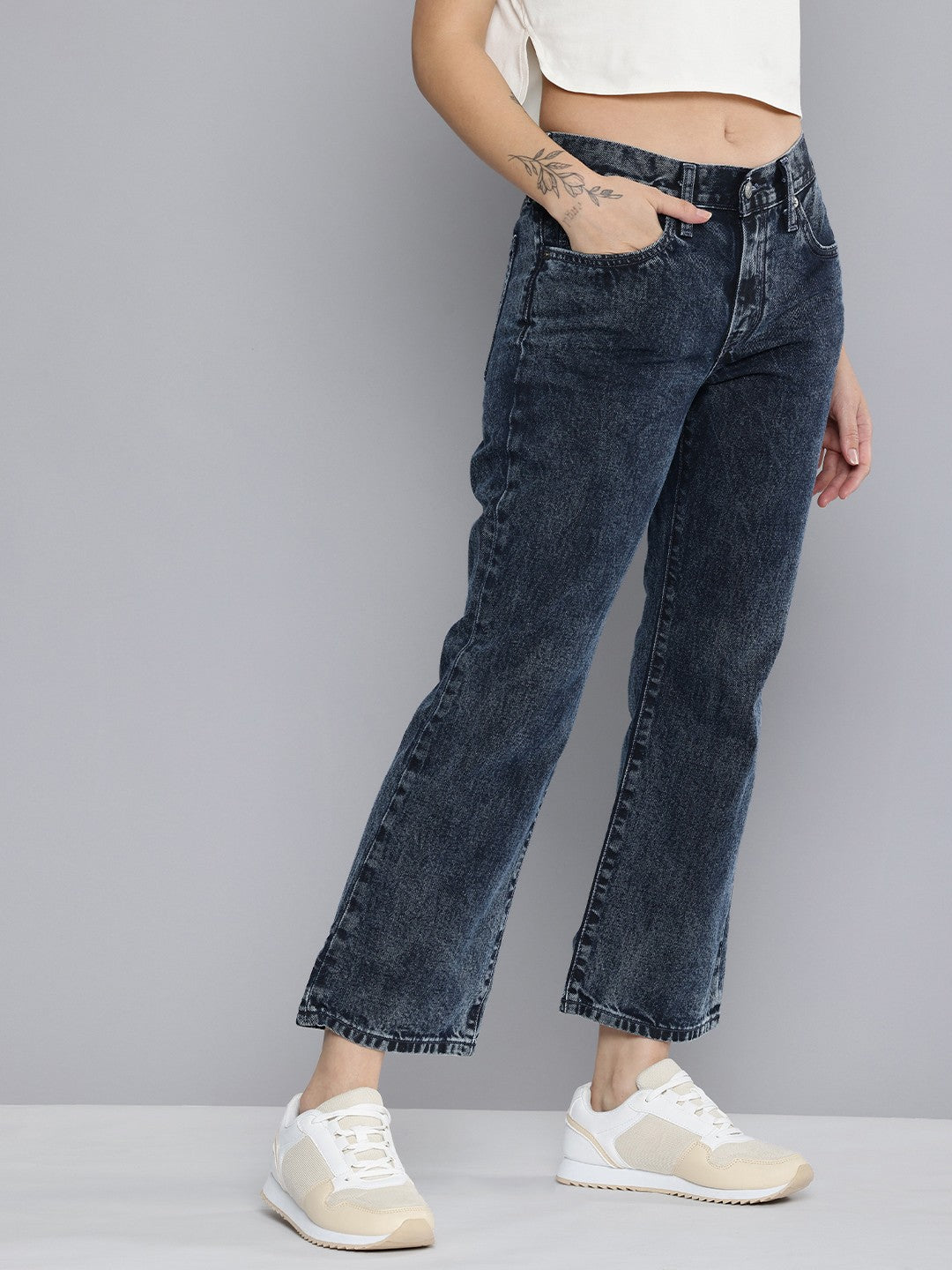 Women's Blue Bootcut Fit Mid Rise Jeans - 0bd7399c-5c06-44fb-9e1c-9b40894b87341719560008935-Levis-Women-Jeans-1921719560008360-2 View