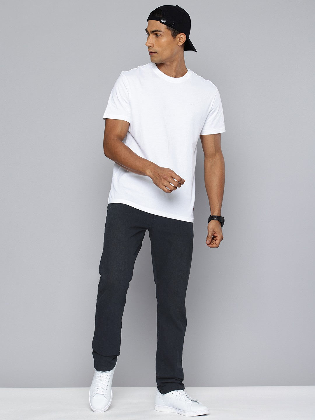 Men's Redloop 512 Navy Blue Slim Tapered Fit Mid Rise Jeans