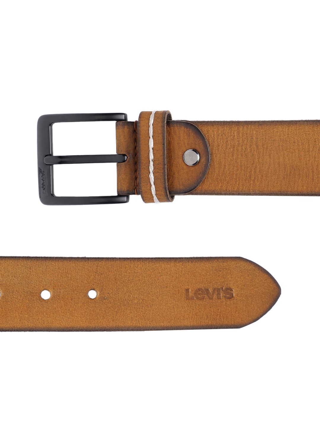 Men's Brown Solid Belt - 0cd229aa-df27-48ae-928f-1b7e51e148731742190784149-Men-Solid-Leather-Belt-781742190784014-3 View