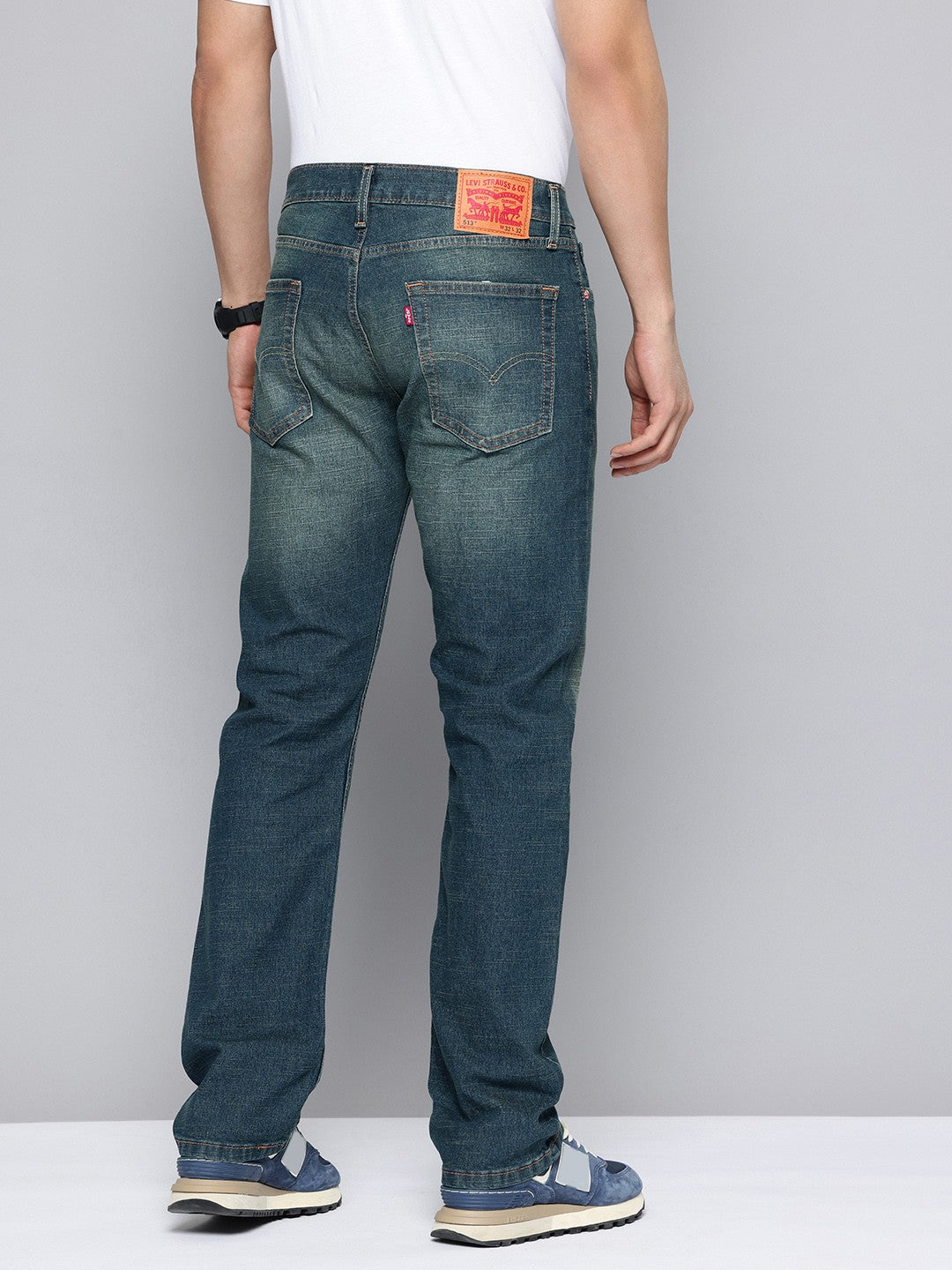 Men's 513 Indigo Slim Straight Fit Mid Rise Jeans - 0d09d629-9952-4e1d-813b-9c5d3fc675e41735282129637-Mens-Mid-Rise-Slim-Straight-Fit-Indigo-Jean-9521735282129116-3 View