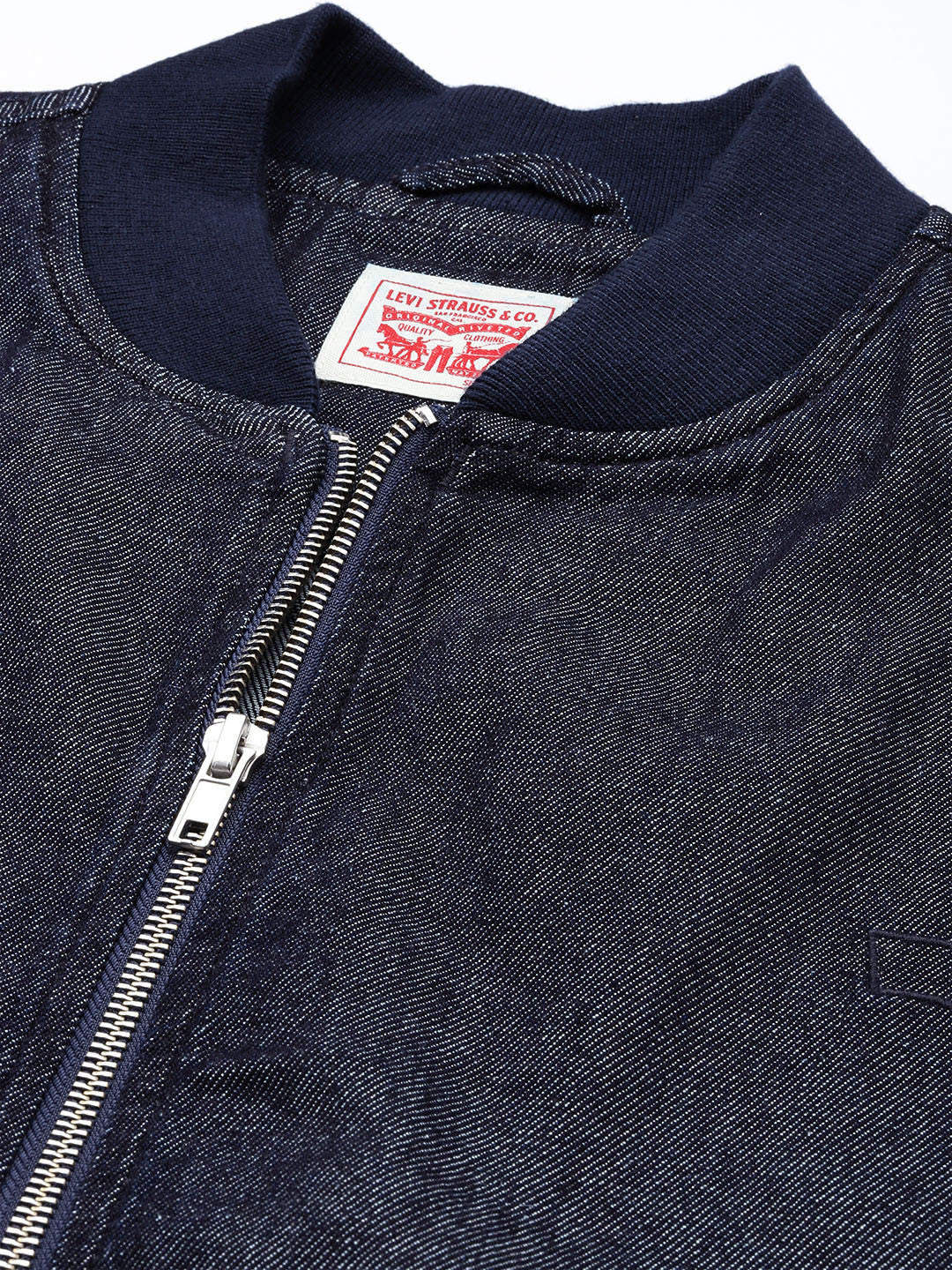 Women's Embroidered Navy Bomber Jacket - 0f48cb0e-580a-469d-b4b5-fc69389af6651732620317526-Womens-Navy-Regular-Relaxed-Jackets-2201732620316879-2 View