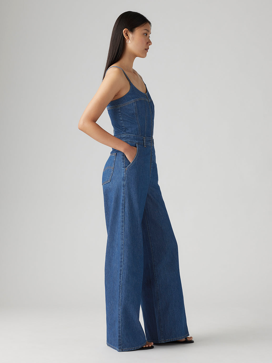 Women's Solid Blue Jumpsuit