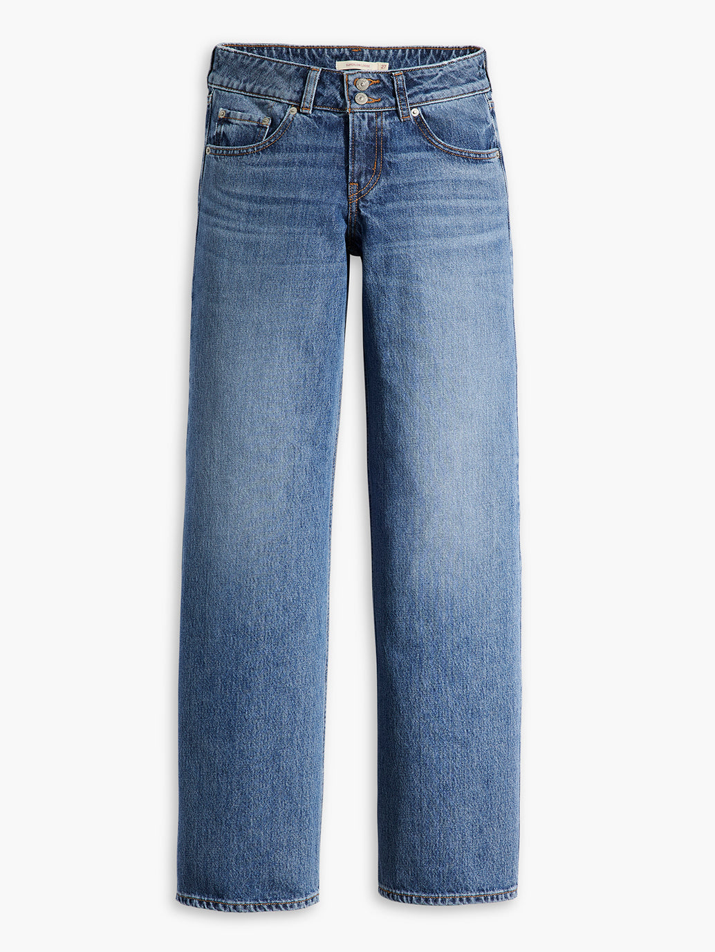 Women's Blue Loose Fit Low Rise Jeans - 10041aa4605ad1e637cf18013341ff04 View