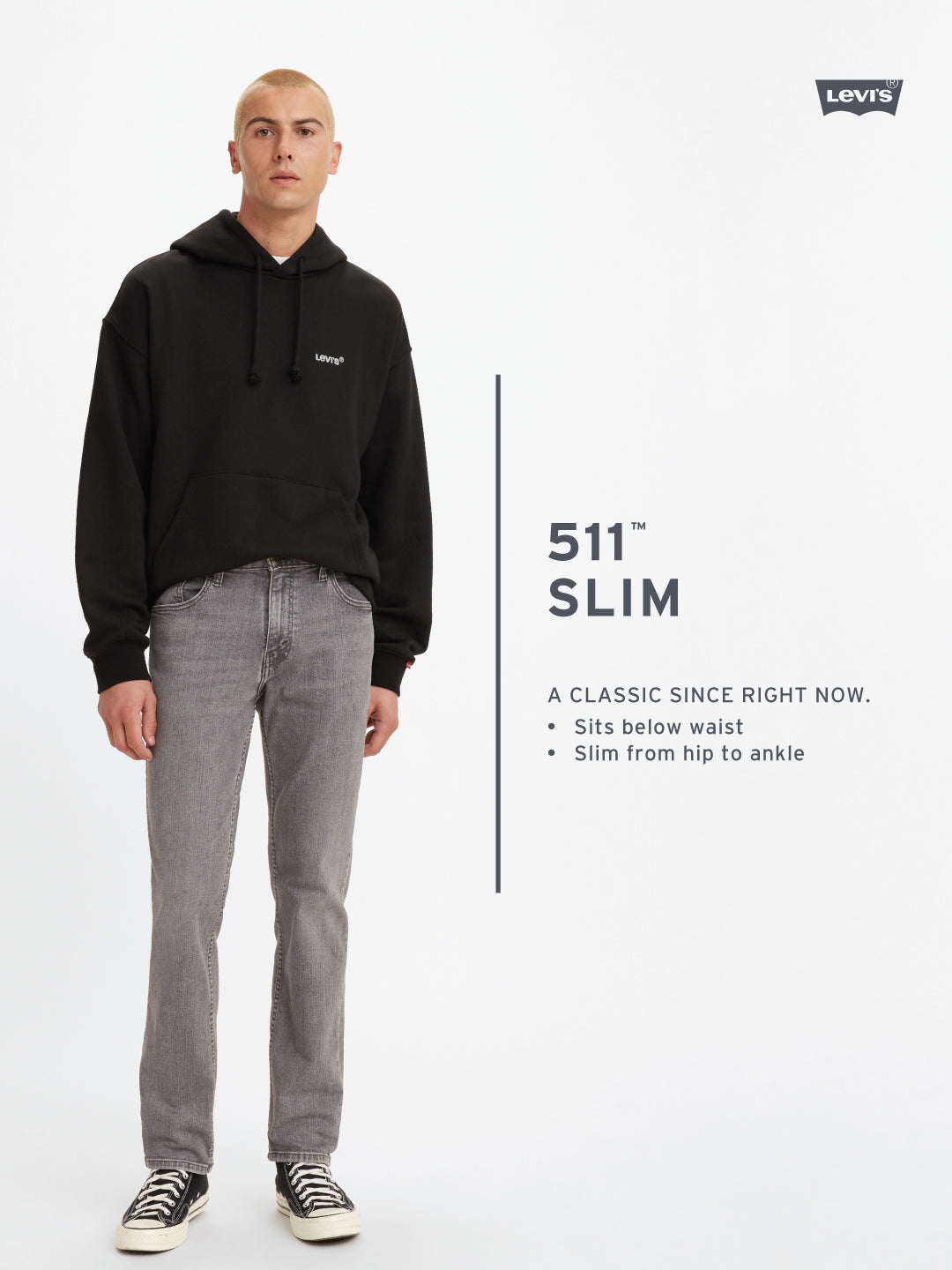 Men's 511 Slim Fit Light Grey Cargo Trousers - 9031d689-f38e-46fe-9483-949780ce7384 View