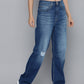Women's Blue Ribcage Straight Fit High Rise Jeans - 10dc9aee-669e-4626-95fb-f5246db41c401706179087225-Levis-Women-Jeans-6571706179086743-2 View
