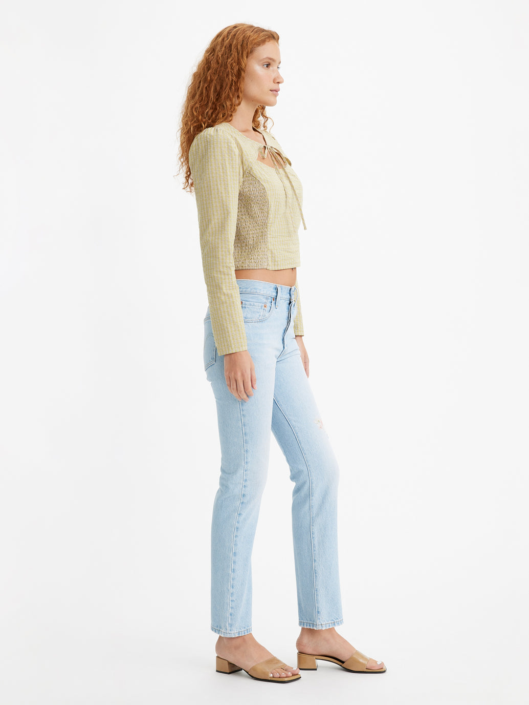 Women's High Rise 501 Regular Fit Button Fly Jeans