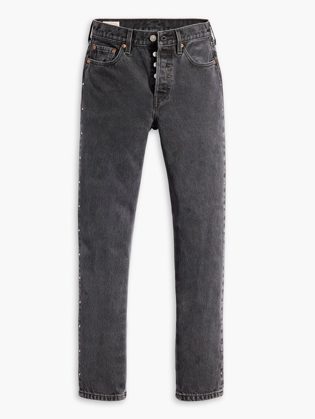 Women's 501 Black Straight Fit Mid Rise Jeans
