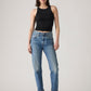 Women's 501 Indigo Straight Fit High Rise Jeans - Front View