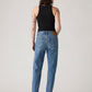 Women's 501 Indigo Straight Fit High Rise Jeans - Back View
