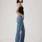Women's 501 Indigo Straight Fit High Rise Jeans - Side View