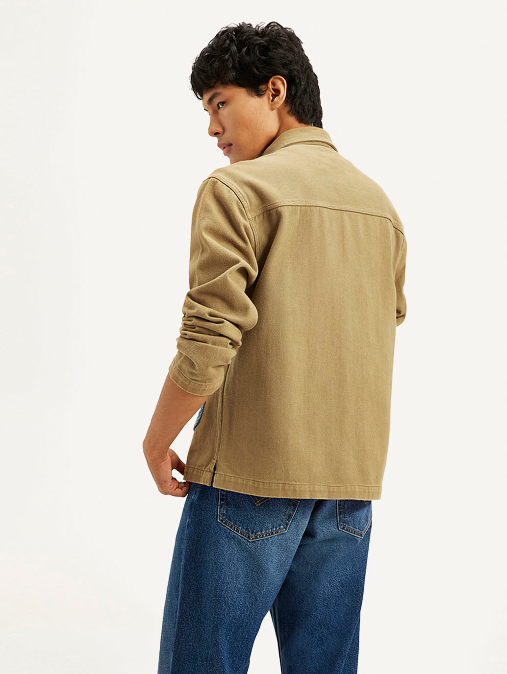 Men's Embroidered Brown Relaxed Fit Shacket - 135af17adbcc808d33b11a7449f2ea9d View