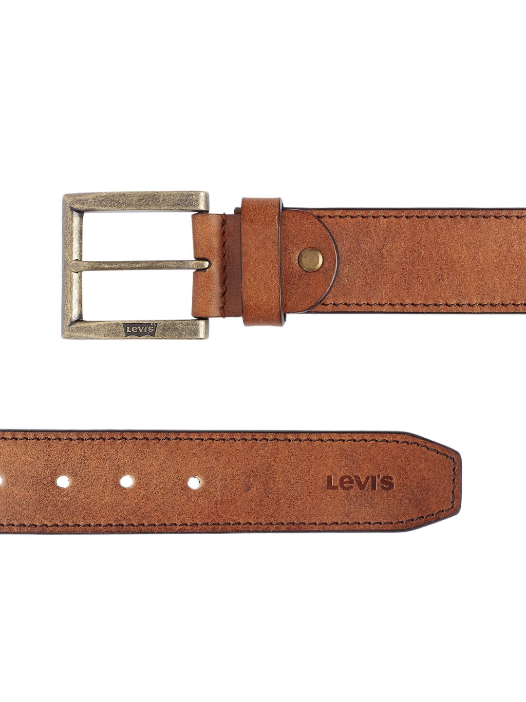 Men's Tan Solid Belt - 14206022-d82e-4151-ba8a-af6e426bdfd11742192289022-Men-Solid-Leather-Belt-9851742192288893-3 View