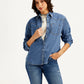 Women's Solid Relaxed Fit Denim Shirt - 155d3209875d0900f9d02fdd1c3647c1 View
