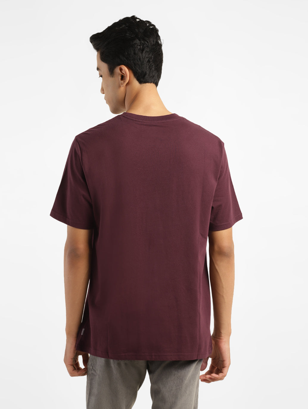 Men's Solid Loose Fit T-shirt - e80a6508-7814-43ad-a87e-38aaa1adaf4a View