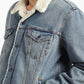 Men's Solid Blue Collar Neck Denim Jacket - 25cb6035-9814-4eea-8849-69965ea9fa59 View