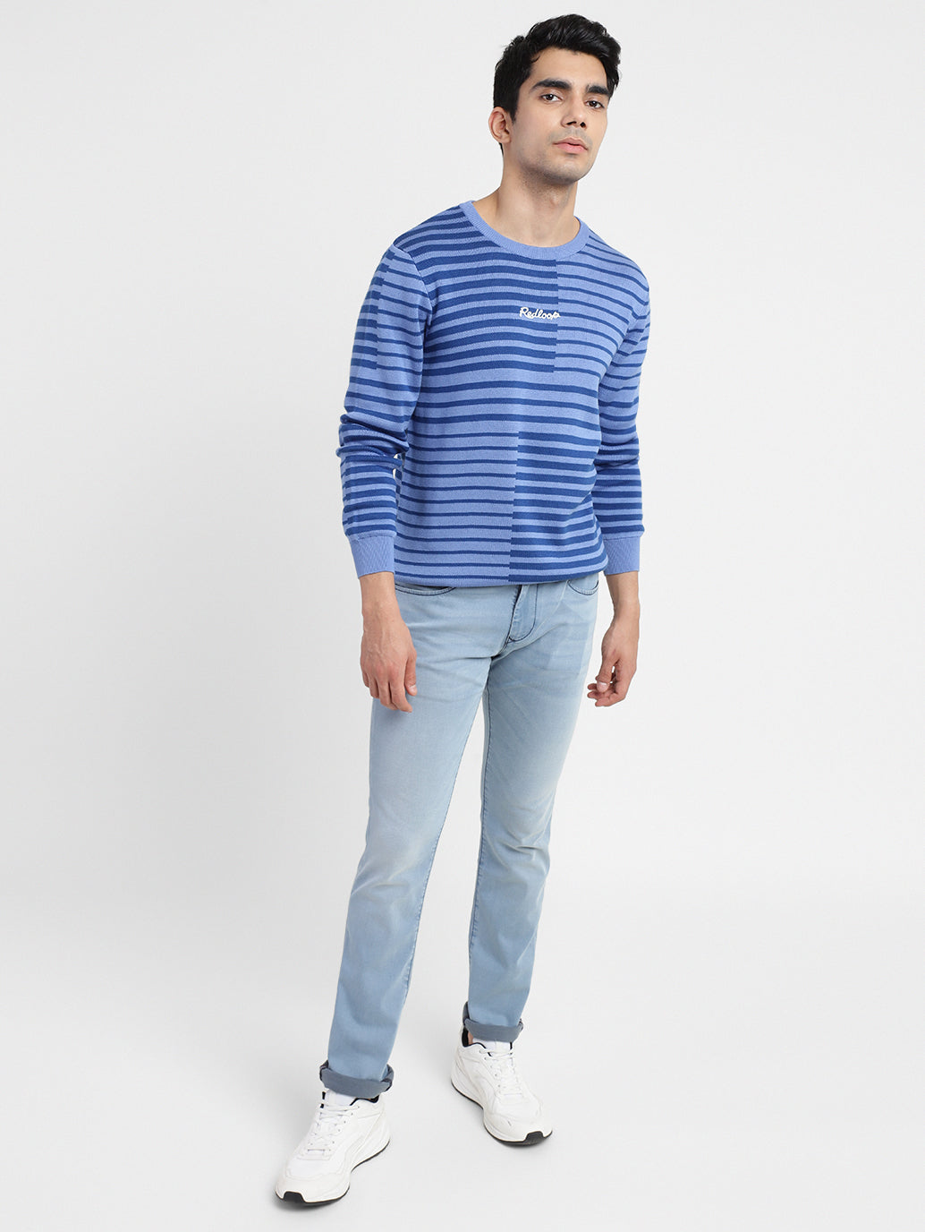 Men's Striped Crew Neck Sweater