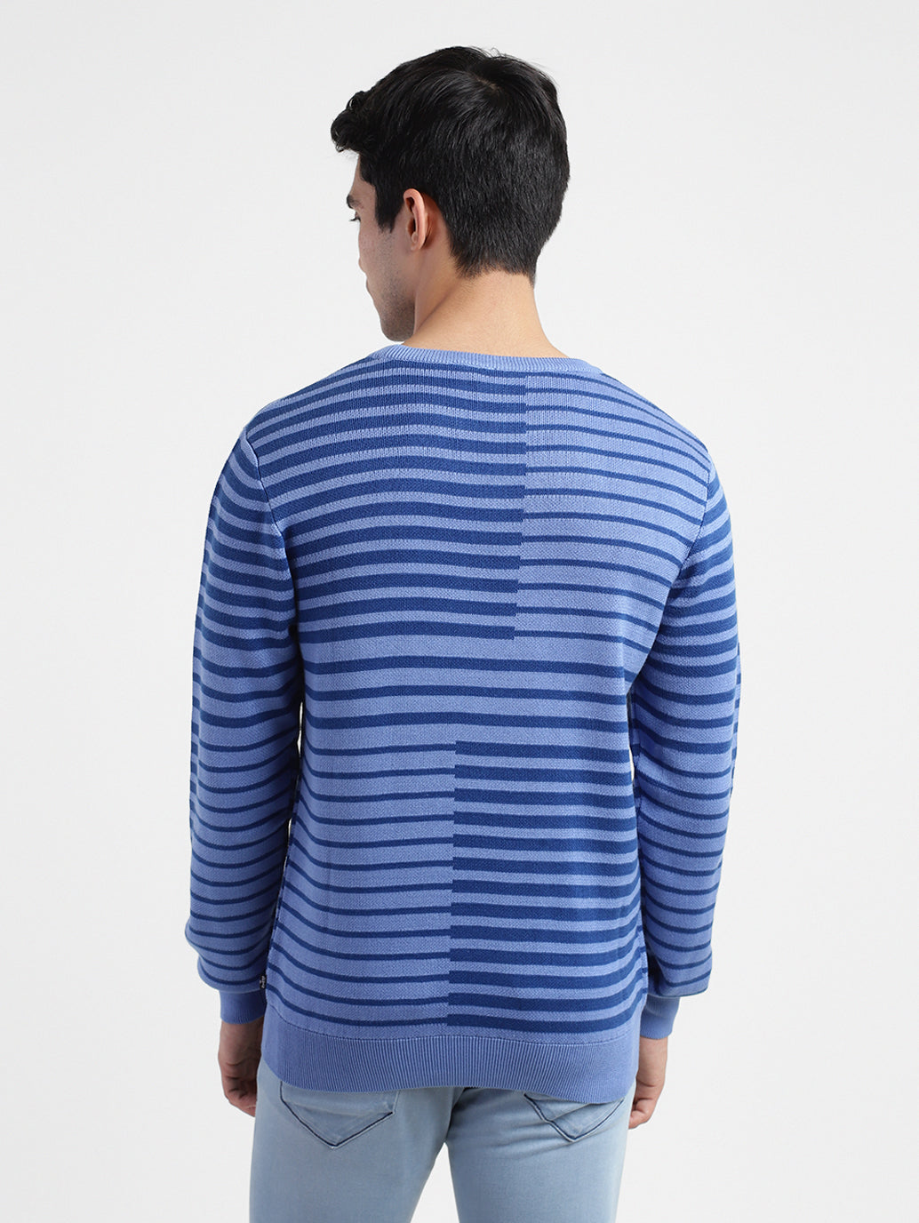 Men's Striped Crew Neck Sweater