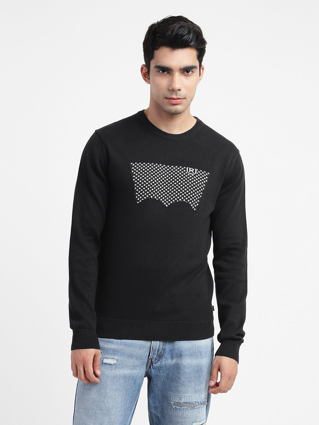 Men's Brand Logo Crew Neck Sweatshirt - 27995bae-2904-4660-ae5e-3665ab63deb5 View