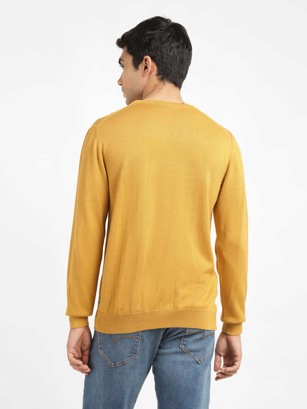 Mens yellow pullover on sale sweater