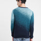 Men's Ombre Blue Crew Neck Sweater