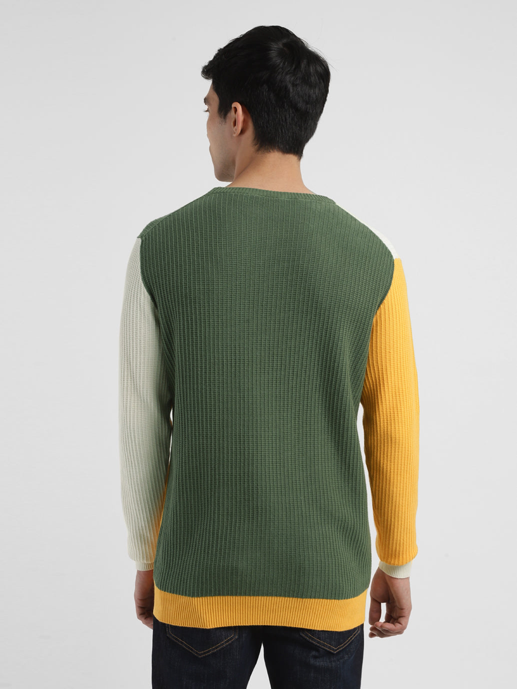 Men's Colorblock Crew Neck Sweater