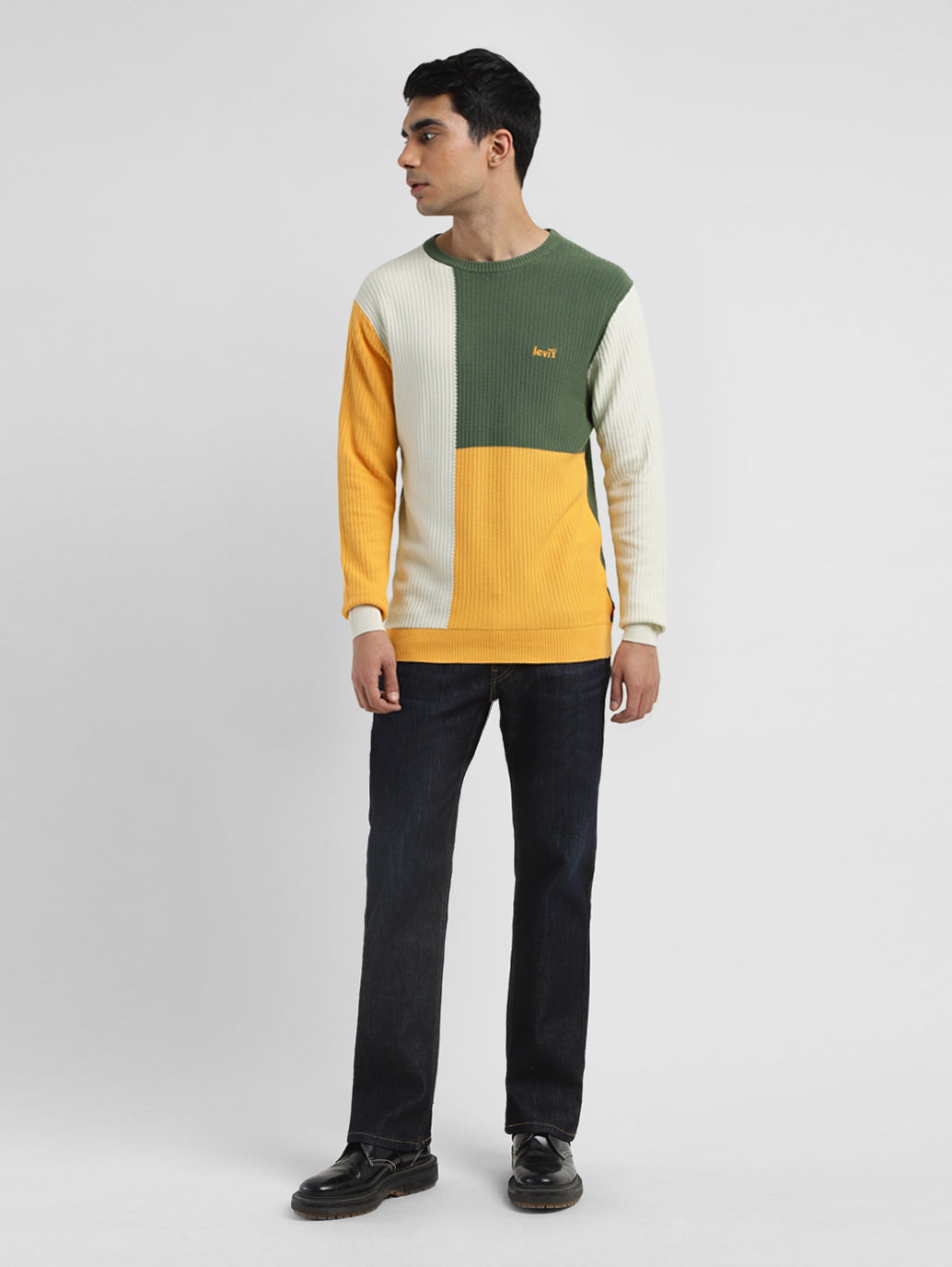 Men's Colorblock Crew Neck Sweater