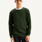 Men's Textured Olive Crew Neck Sweater