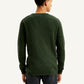 Men's Textured Olive Crew Neck Sweater