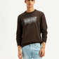 Men's Graphic Print Brown Round Neck Sweatshirt - Styleshot View