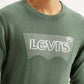 Men's Brand Logo Sage Crew Neck Sweater - Detail View