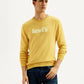 Men's Brand Logo Yellow Crew Neck Sweater - 20Styleshot View