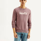 Men's Brand Logo Mauve Crew Neck Sweater - Front View