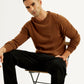 Men's Solid Crew Neck Sweater - Elevated View