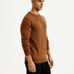 Men's Solid Crew Neck Sweater - Side View