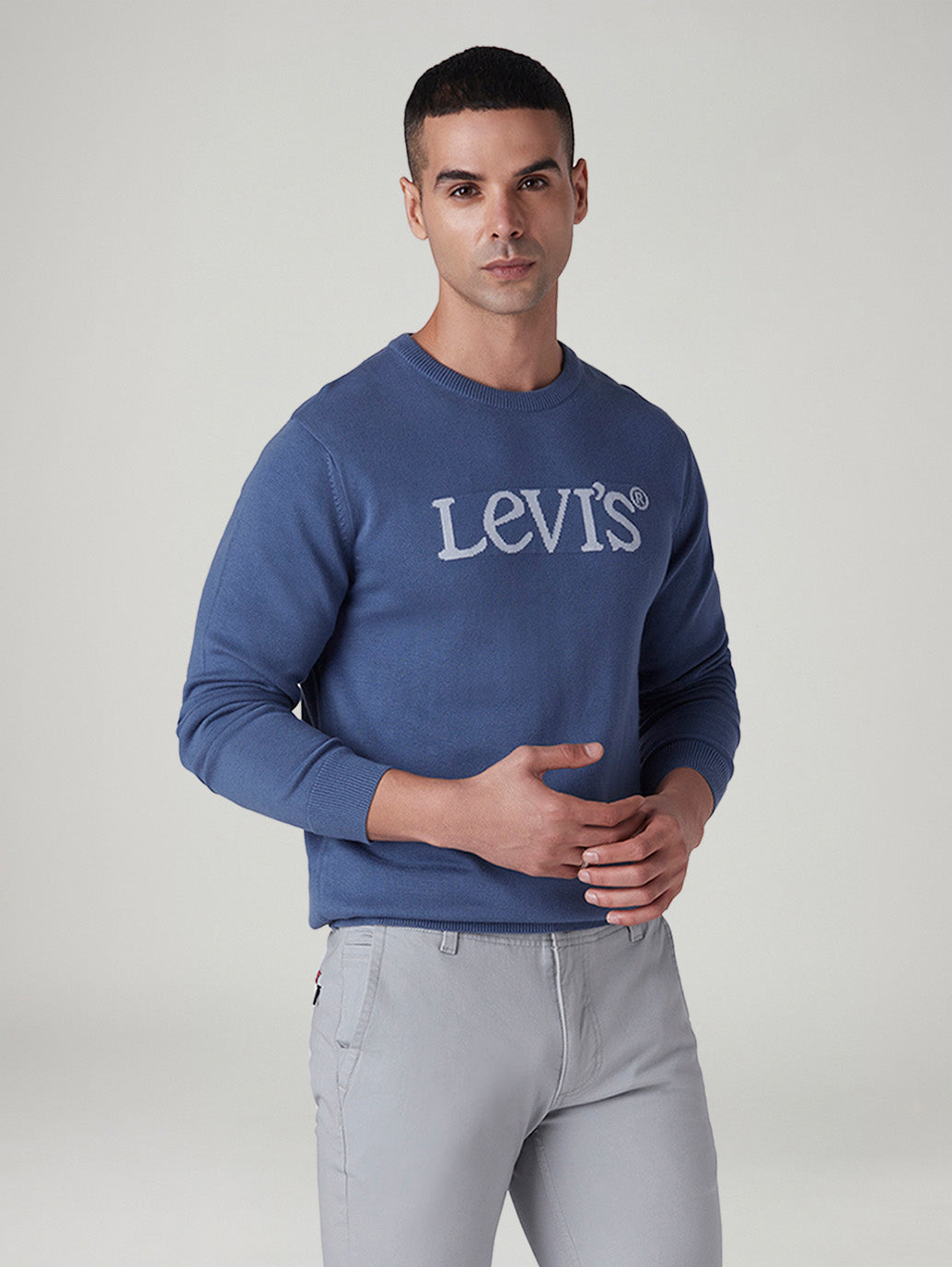 Men's Logo Printed Regular Fit Sweater