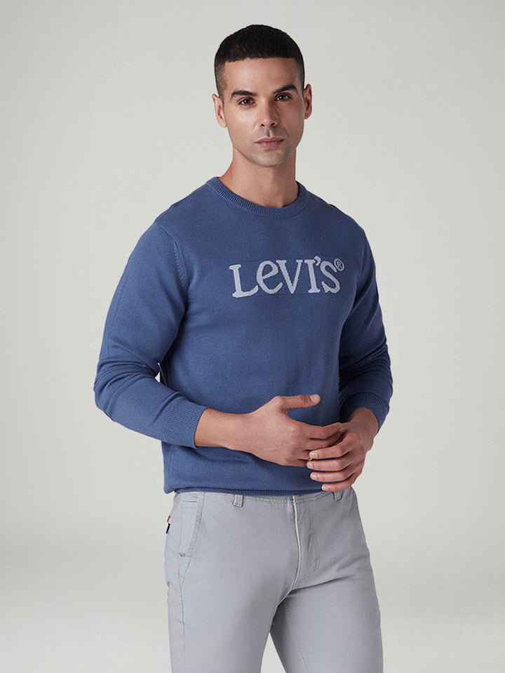Men's Logo Printed Regular Fit Sweater