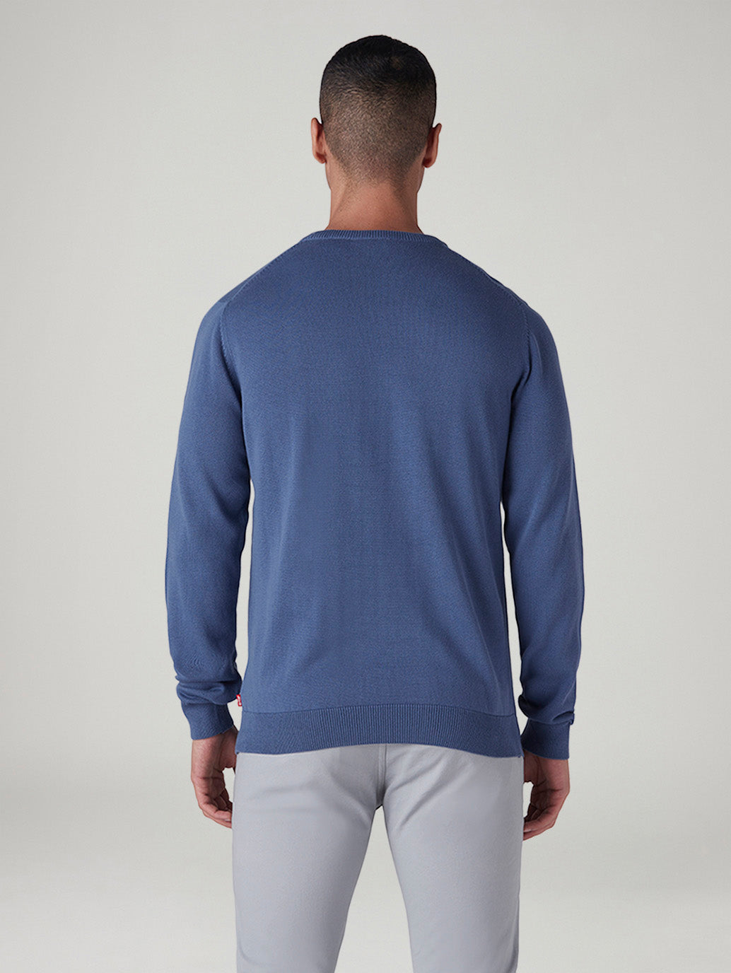 Men's Logo Printed Regular Fit Sweater - Back View