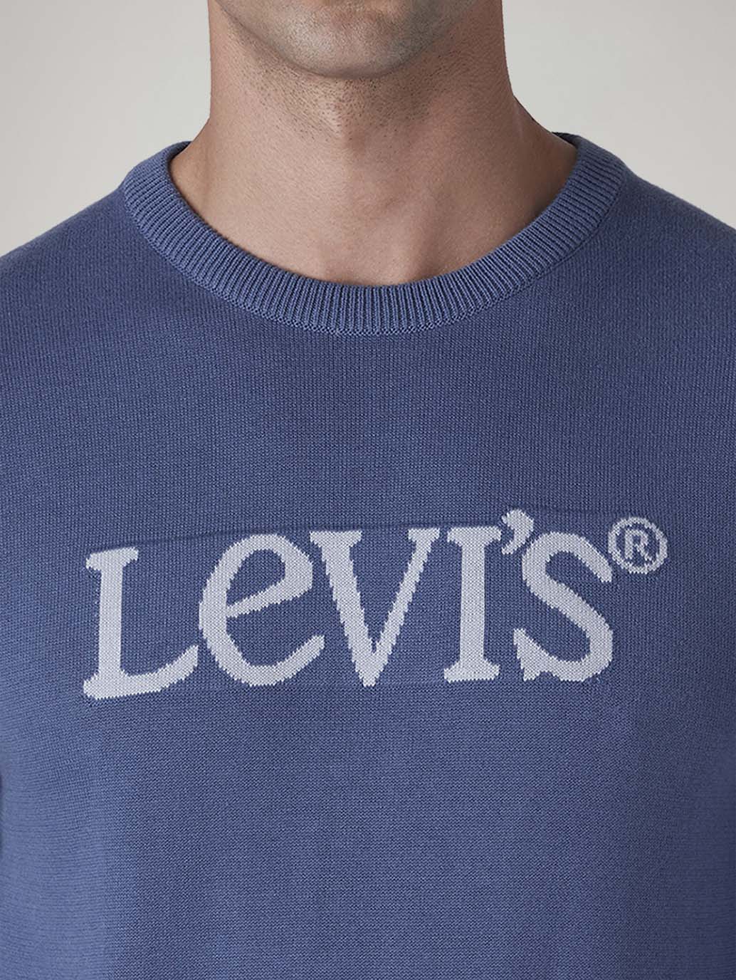 Men's Logo Printed Regular Fit Sweater - Detail View