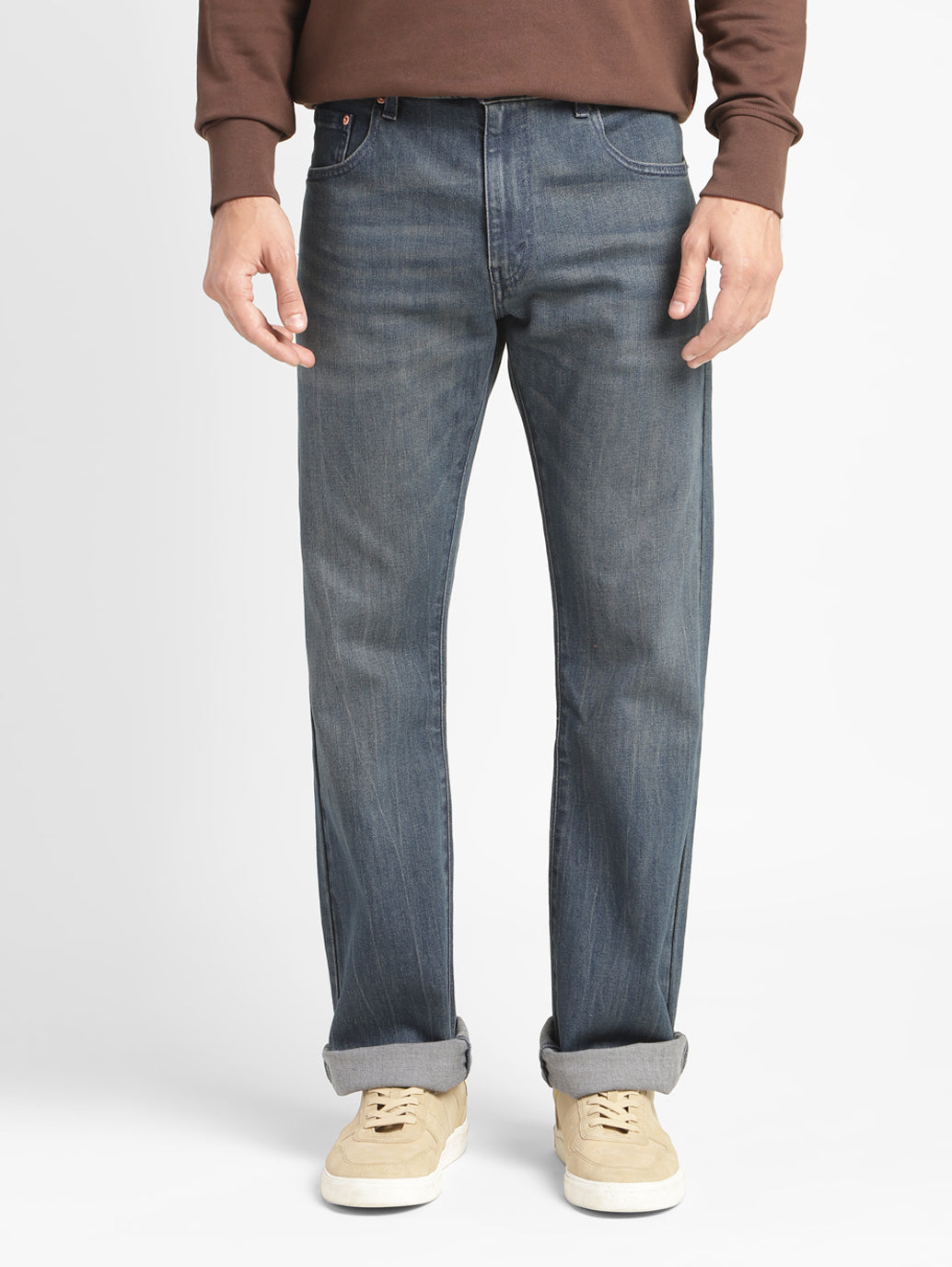 Men's 517 Blue Bootcut Fit Mid Rise Jeans