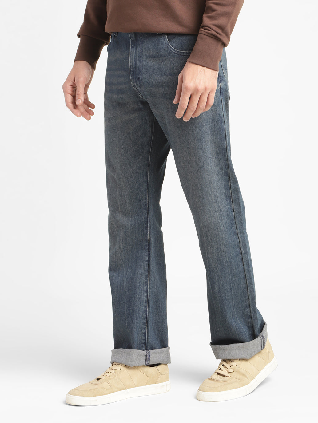Men's 517 Blue Bootcut Fit Mid Rise Jeans - a9f6d1aa-567d-4a89-9334-503b3db8b2a1 View