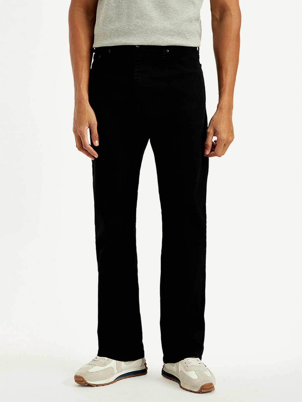 Men's 517 Black Bootcut Fit Mid Rise Jeans - Front View