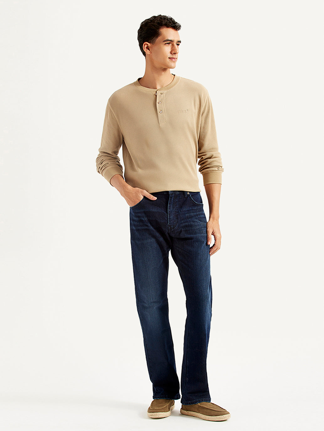 Men's 517 Dark Blue Bootcut Fit Mid Rise Jeans