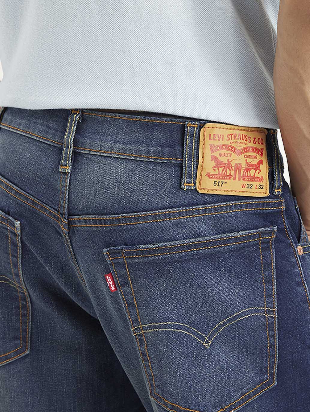 Men's 517 Navy Blue Bootcut Fit Mid Rise Jeans – Levis India Store
