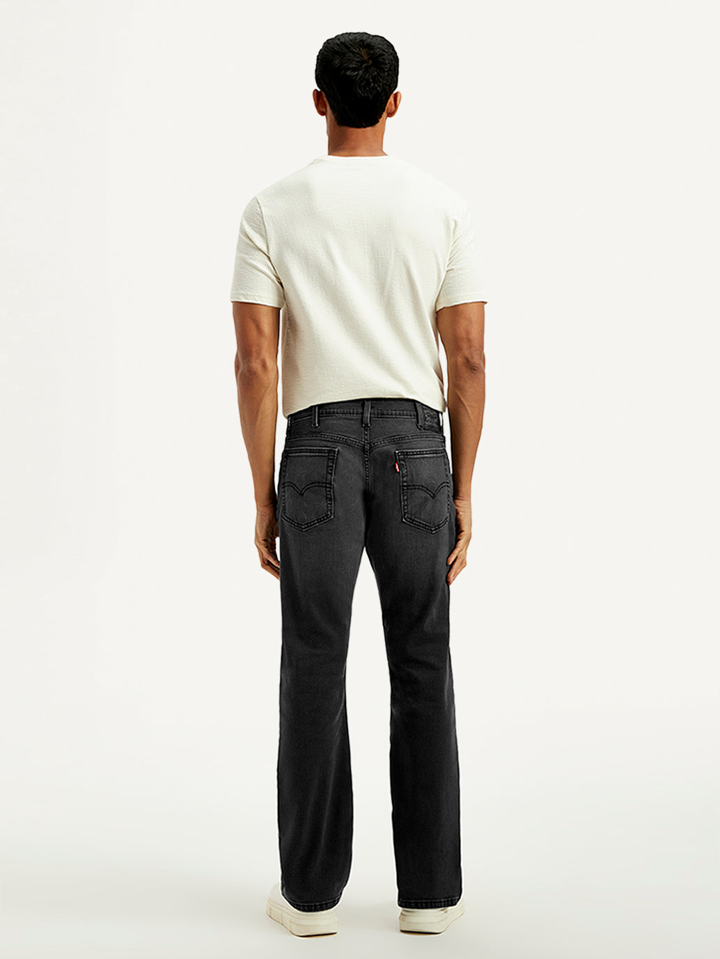 Men's 517 Charcoal Grey Bootcut Fit Mid Rise Jeans - Back View