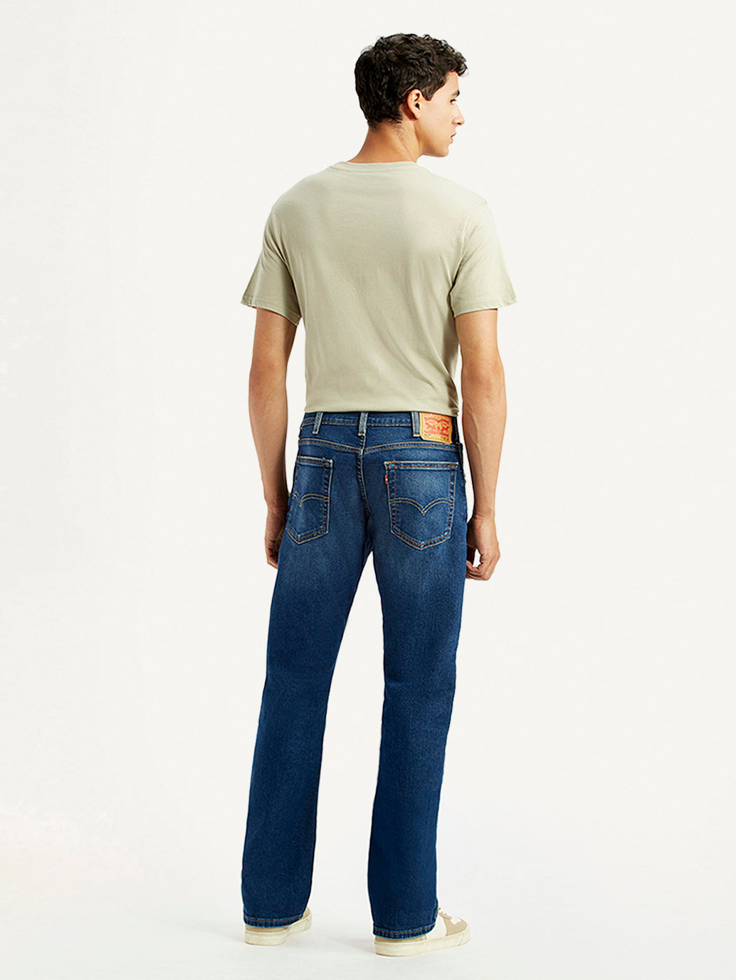 Men's 517 Blue Bootcut Fit Mid Rise Jeans - Back View