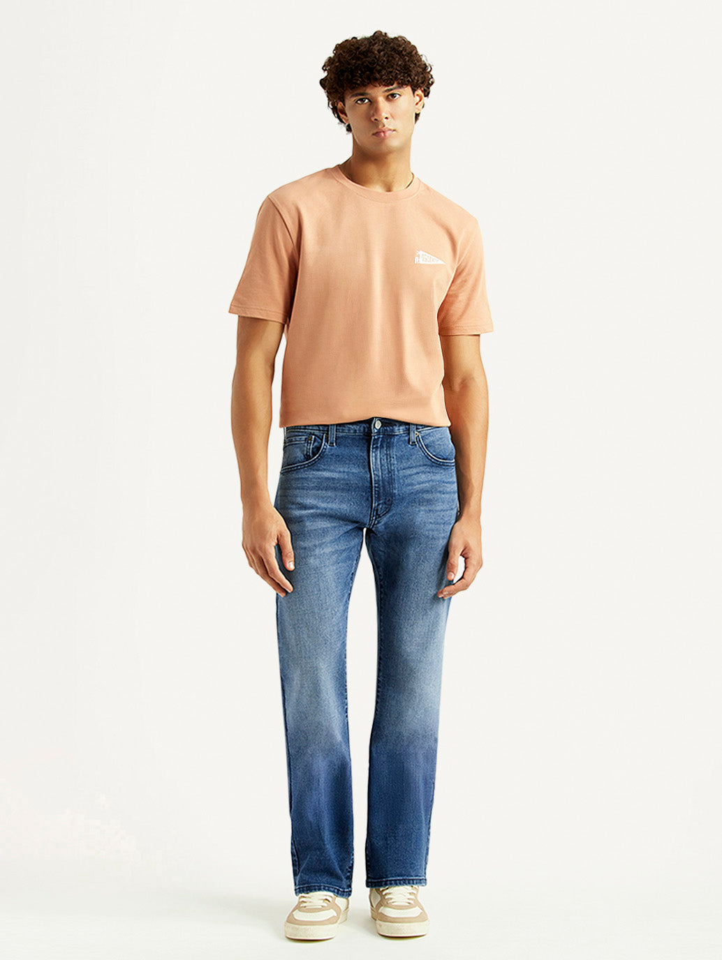 Men's 517 Blue Bootcut Fit Mid Rise Jeans - Front View