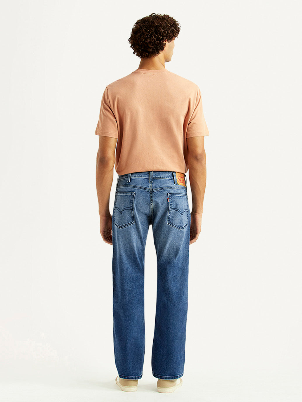 Men's 517 Blue Bootcut Fit Mid Rise Jeans - Back View