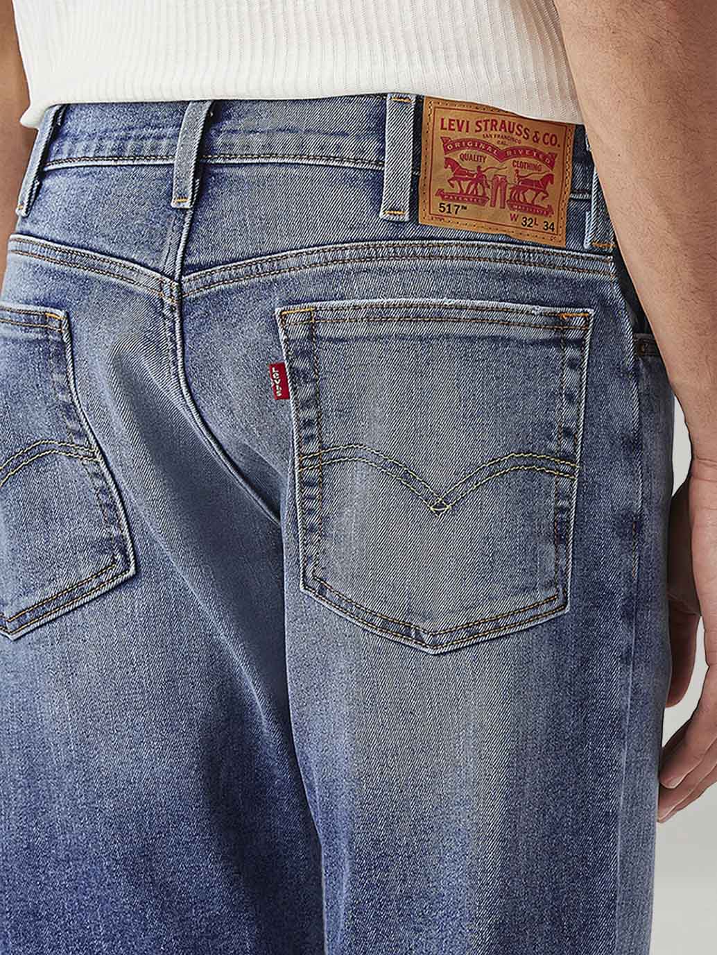 Men's 517 Med Indigo Bootcut Fit Mid Rise Jeans - 20 View