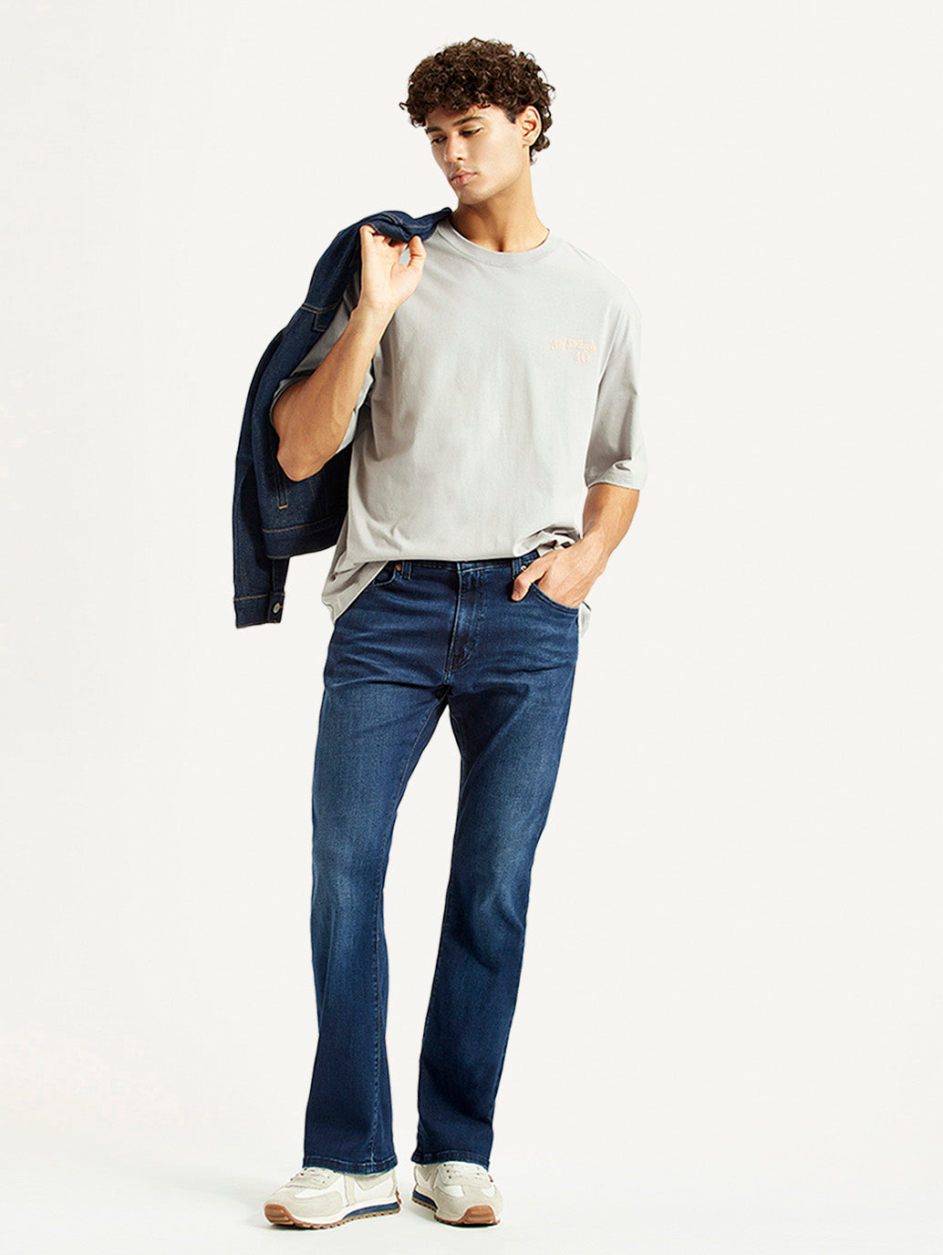 Men's 517 Blue Bootcut Fit Mid Rise Jeans